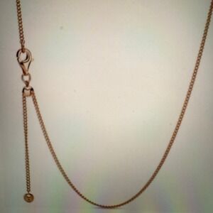 Authentic Pandora Rose Gold Adjustable Curb Chain Necklace